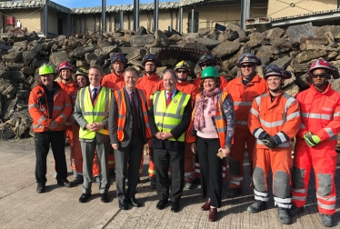 Sir David visits Cotswolds Fire Service College
